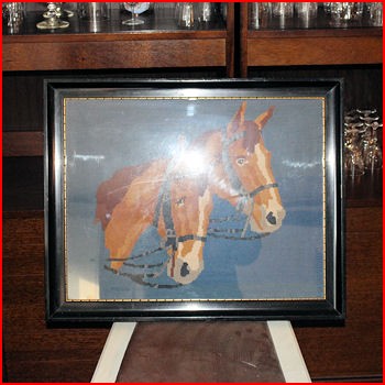 Broderet billede m/ hest