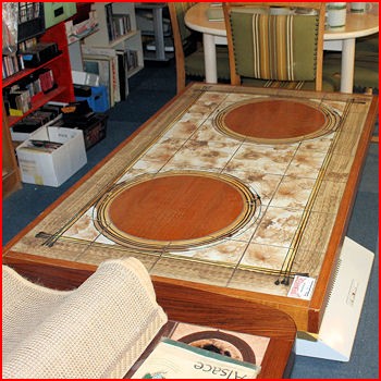 Teak sofabord m/kakler