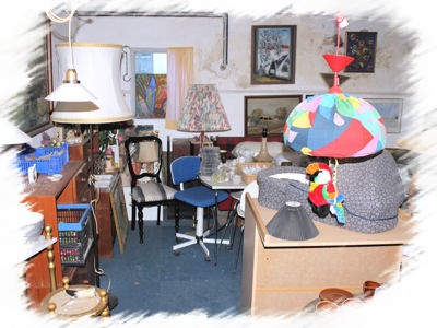 Cafe på et loppemarked